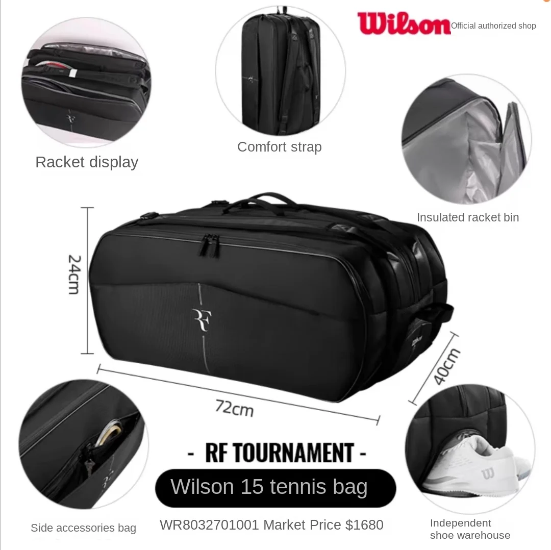 Wilson Weisheng sac à dos sac à bandoulière 2025 nouvelle édition 110e anniversaire édition limitée sac de Tennis professionnel sac rétro