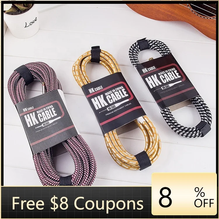 

STLF 3m 5m 10m Folk Electric Box Bass Braided Guitar Connection Cable Instrument Accessories