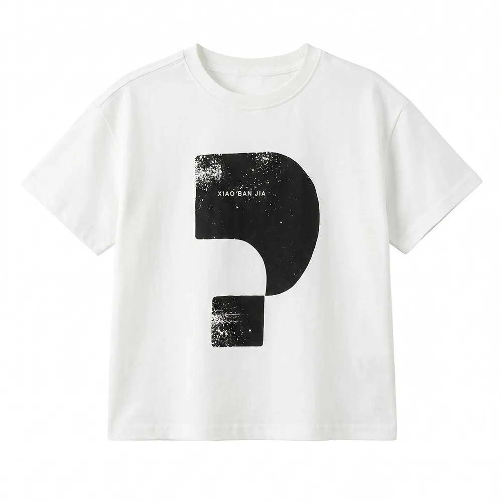 Boys T-shirt 2026 Spring and Summer New Children's Clothing Korean Style Boys and Girls Foreign Symbol Printed T-shirt 6