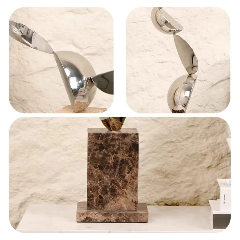 

Home decoration Home interior decoration, steel marble geometric sculpture interior design
