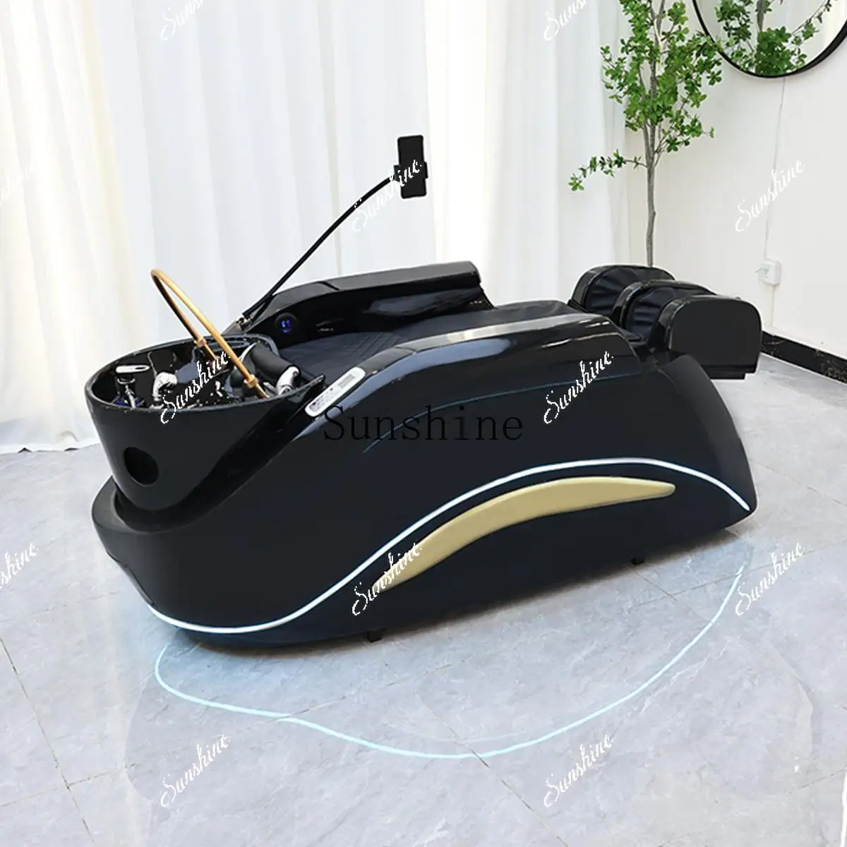 Intelligent electric massage shampoo bed barber shop special body massage water circulation fumigation TF