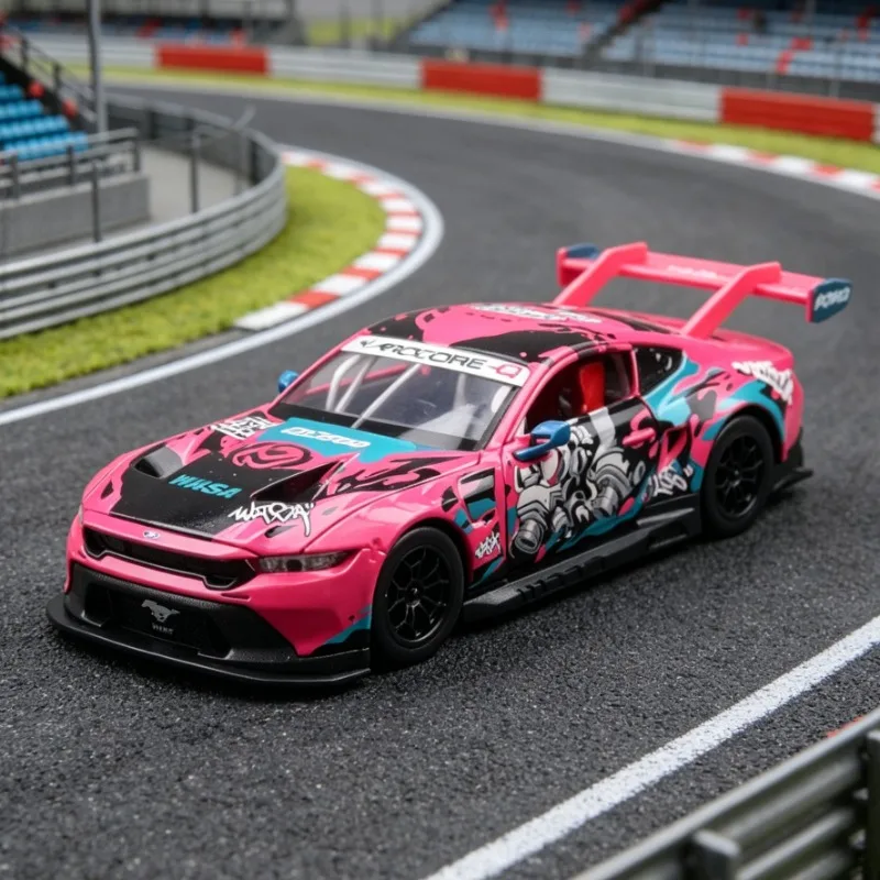 

CCA Simulation 1:24 Ford Mustang GT3 X WAS Racing Car Model Collection Miniature Voiture Boyfriend Gift Home Decor Ornament