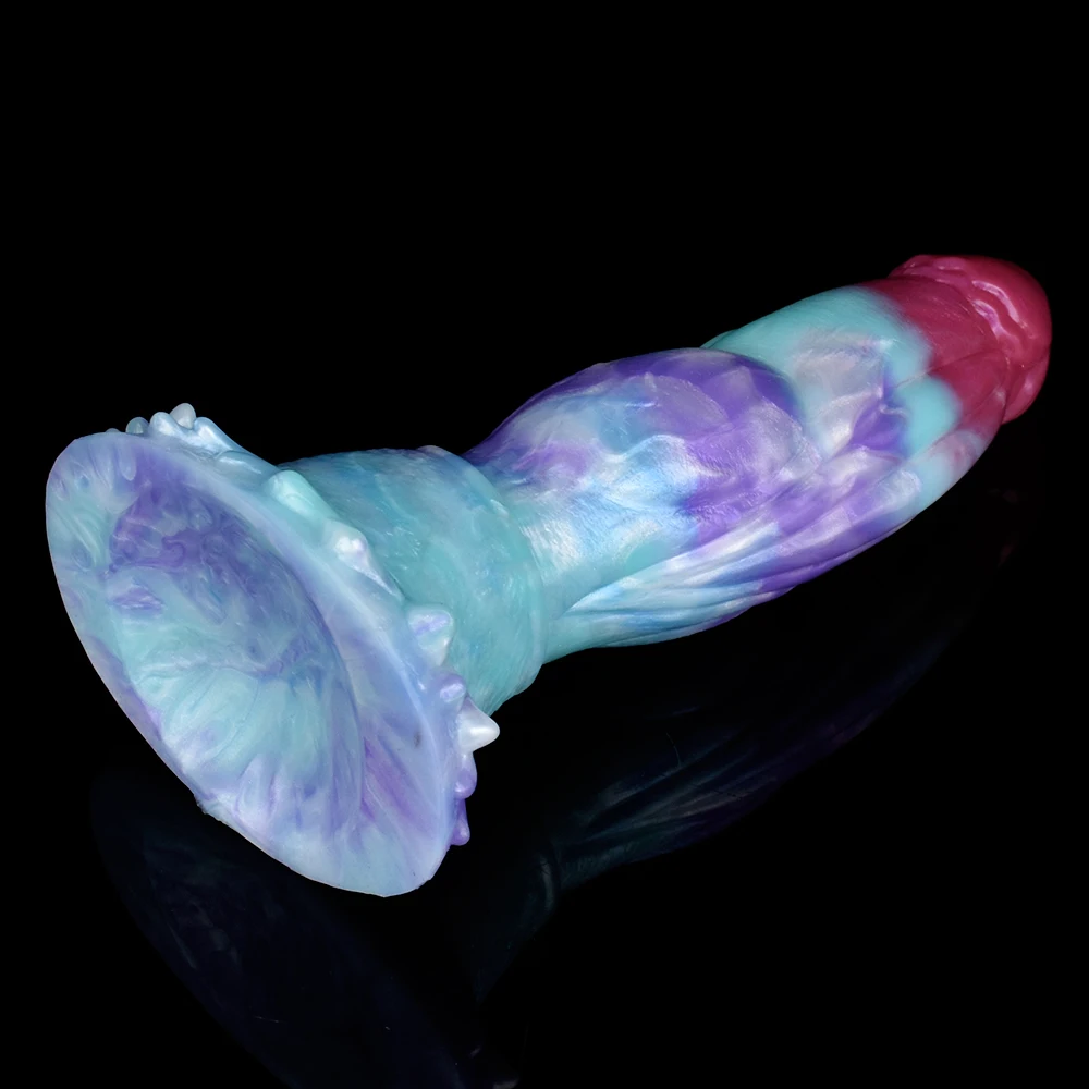 Elkkost grande fantasia dragão pênis tamanho s m l brinquedos sexuais com otário longo colorido vibrador silicone anal brinquedos sexuais butt plug