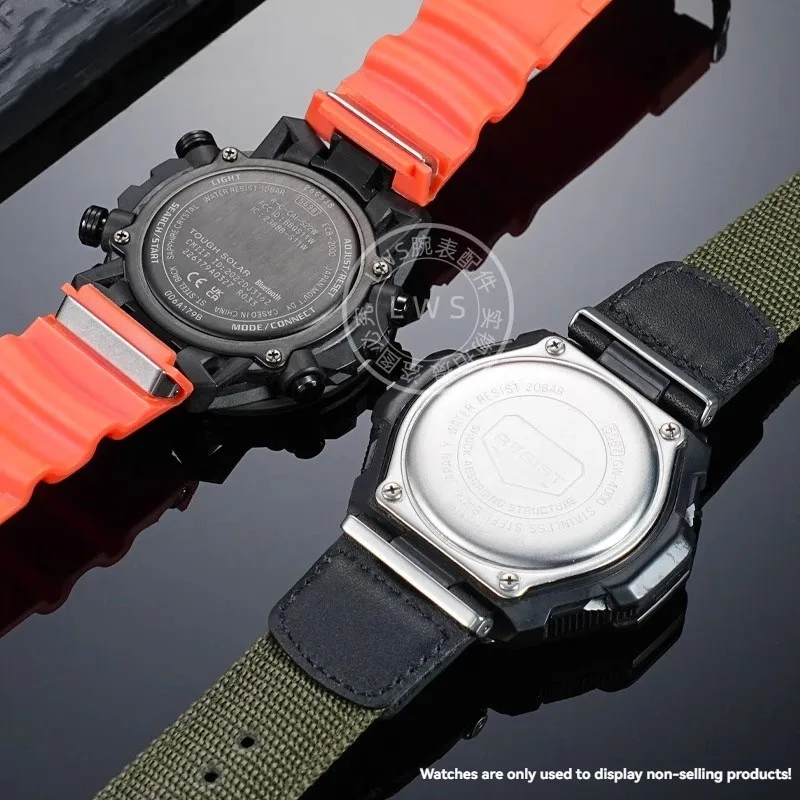 Крепежный ремень для Casio SGW-100 SGW100 SGW-200 GW-4000 ECB2000 серии, силиконовый нейлоновый ремень, фиксирующий железный лист, пружинный стержень