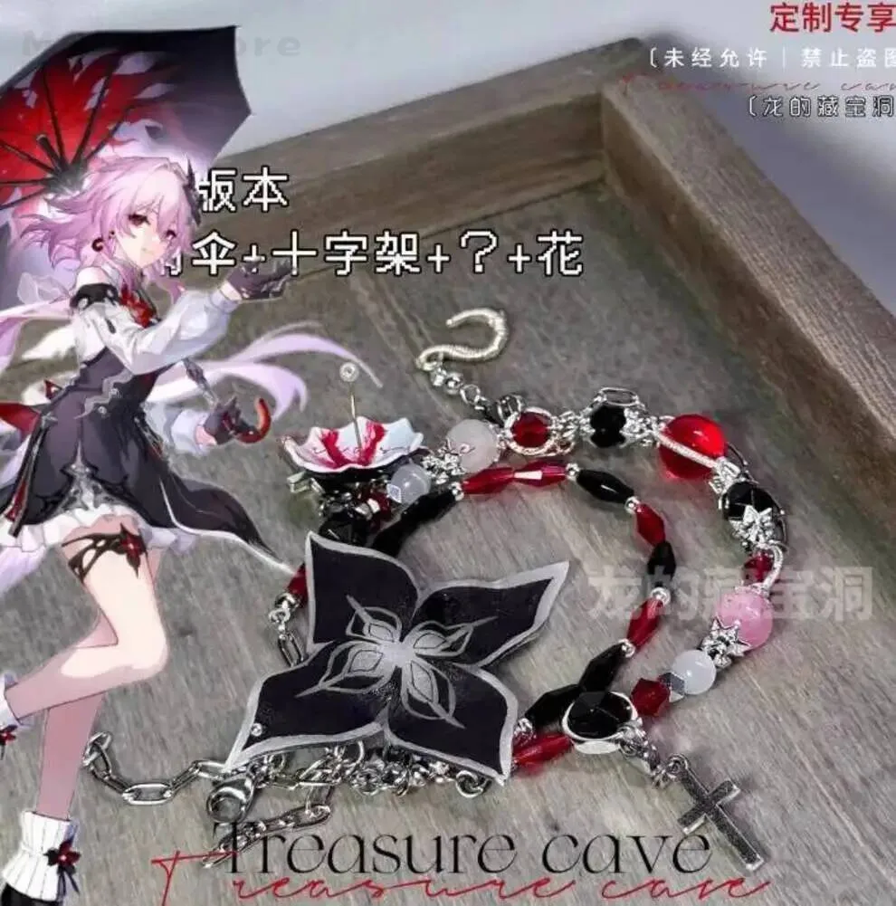 NOUVEAU 2026 Pendentif de jeu Anime Honkai: Star Rail March 7th Evernight Cosplay Fait main Chaîne de sac et de téléphone Cadeau