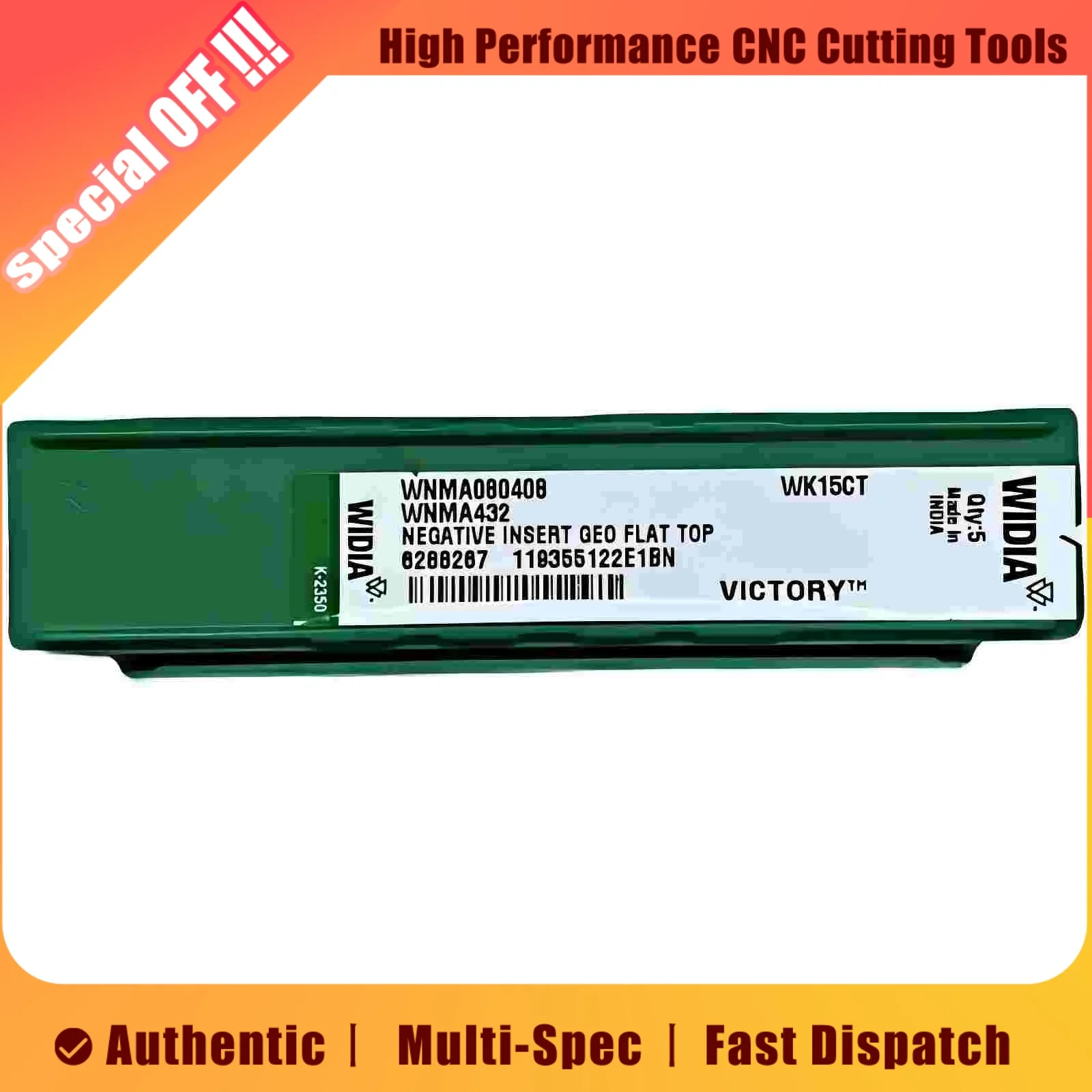 

Оригинальная токарная вставка Widia WNMA WK15CT WNMA080408 WK15CT (чагун)