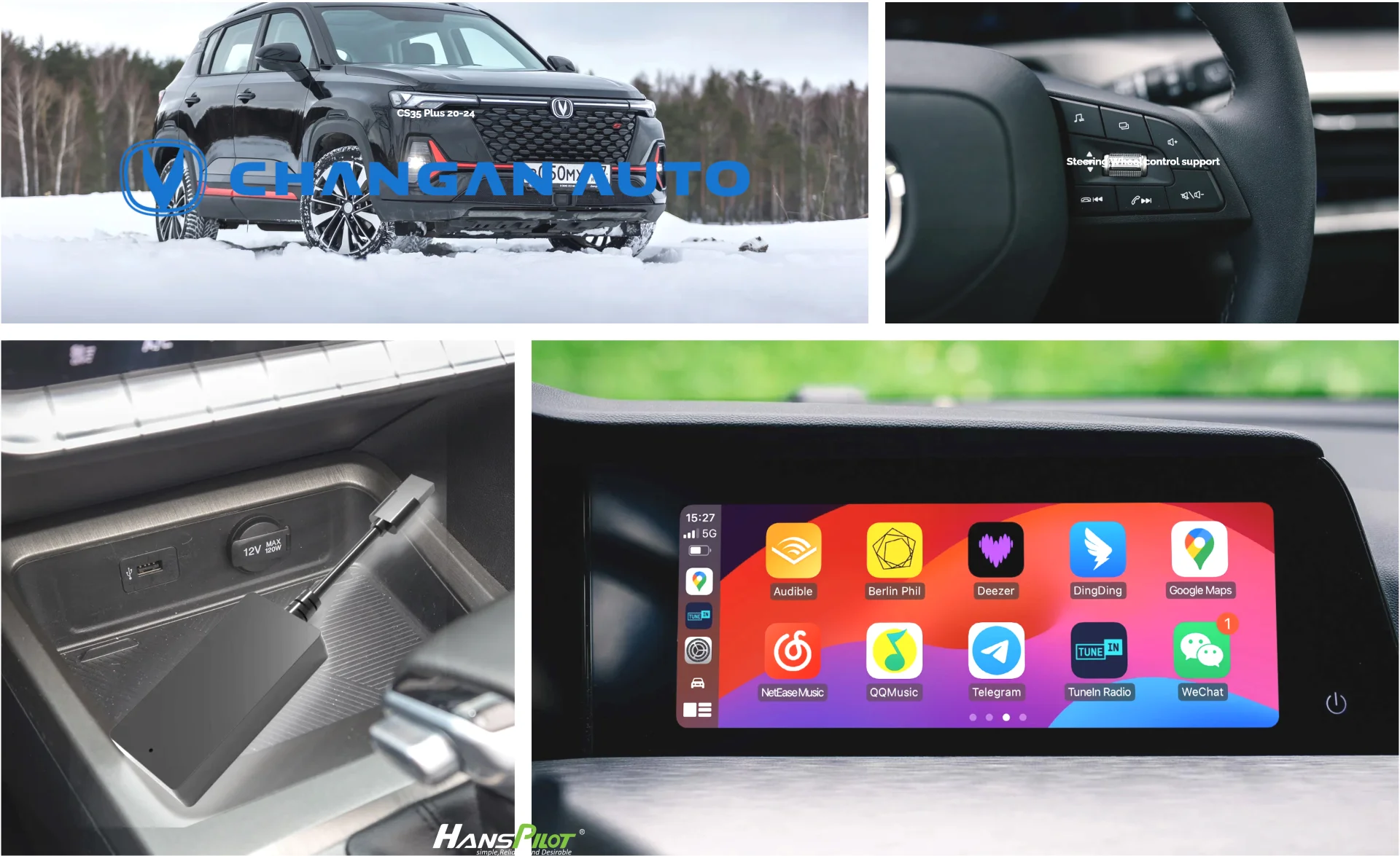 Adaptateur de connexion facile, NCP0036 Changan CS35 plus, Hunter, Alsvin Carbitexhaus, convertisseur vers CarPlay et Android Auto