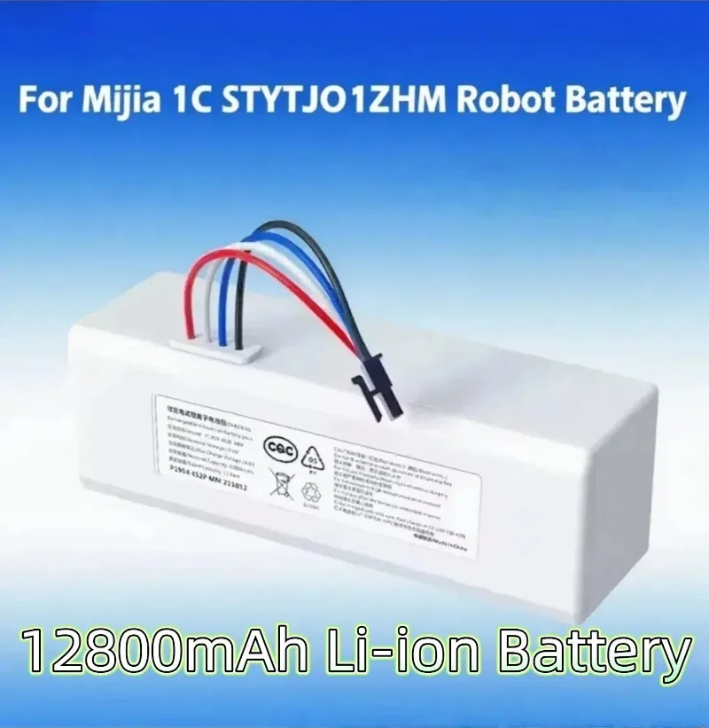 14.4V 6500mAh Lithium Ion Replacement Battery – Long-Lasting Power Accessory for Xiaomi Mijia 1C STYTJ01ZHM Robot Vacuum Cleaner