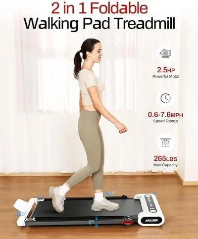 Walking Pad with Incline, Incline Walking Pad Treadmill for Home, 2.5 HP Under Desk Treadmill Small with Remote Control, Walking