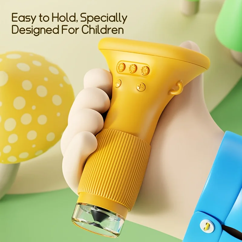 مجهر رقمي جديد للأطفال 2 بوصة شاشة IPS 1000 عدسة مكبرة مجهر جيب عالي الدقة