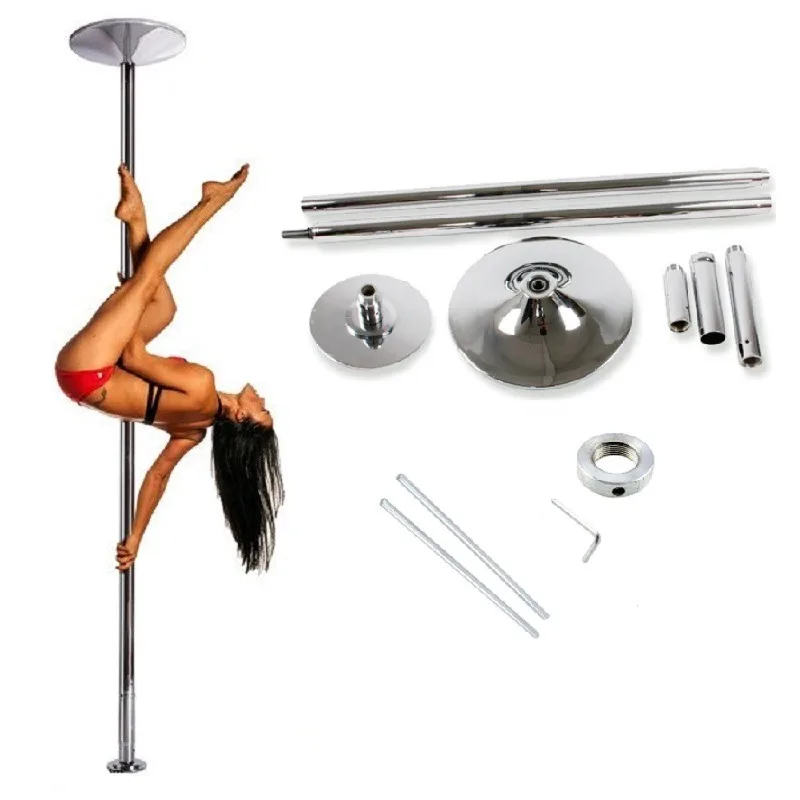 Steel pipe dance rotating rod rotatable fixed dual-purpose stripper, household hollow interface portable stage