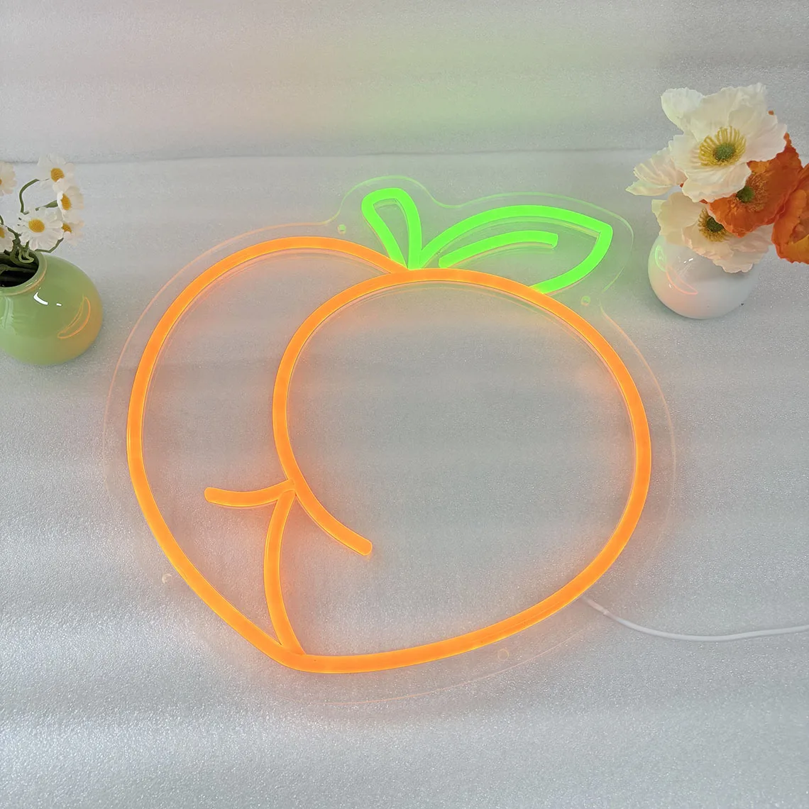 Peach Butt Neon Sign Bar Game Room Bedroom Night Lamp Teens Anime LED Lights Wall Art Decor Personalized Lights Living Game Room