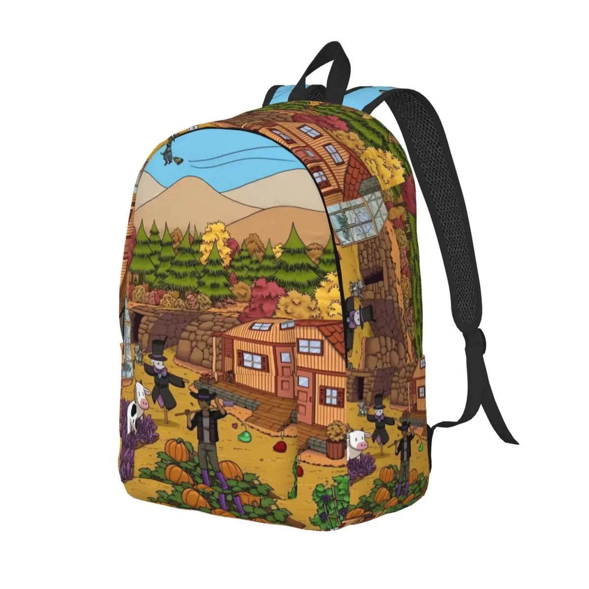 Stardew Valley Classical Backpack Gift High School Work Daypack for Men Women Countryside LIfe Laptop Shoulder Bag