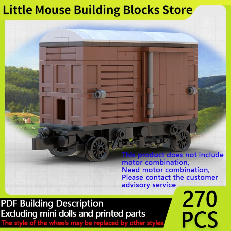 

City Car Model MOC Building Bricks Freight Steam Locomotive Modular Technology Gifts Holiday Assemble Children Toys Suit