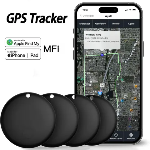 Car GPS Tracker Tag Work with Apple Find My (iOS Only) Smart Tag Item Finders for Key Luggage Backpack Pets Locator