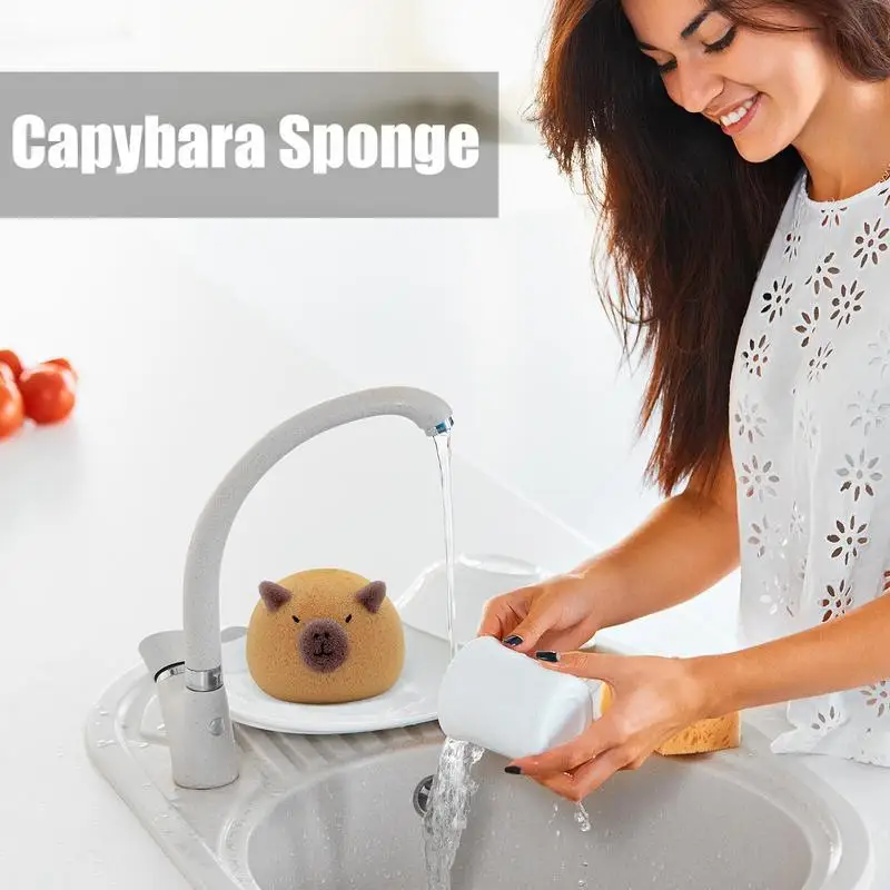 Capybara Bath Sponge Capybara Exfoliation Sponge Comfortable Bath Sponge For Children Cute Cartoon Body Shower Sponge For Boys