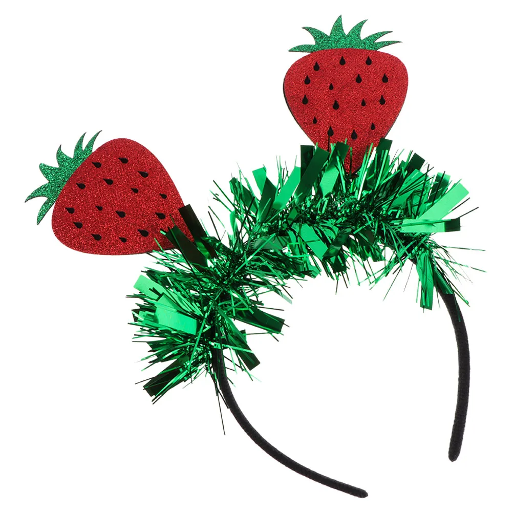 

Strawberry Headband Shiny Creative Hair Accessory Party Headdress Photo Prop Fruit Headwear Women Performance