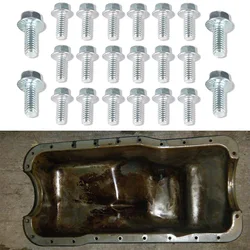 Chuang QIan 22 Pcs Oil Pan Bolt Kit Fit for Chevy Ford Small Block V8 SBC 265 283 305 327 350 383 400 5.7L & SBF 260 289 302