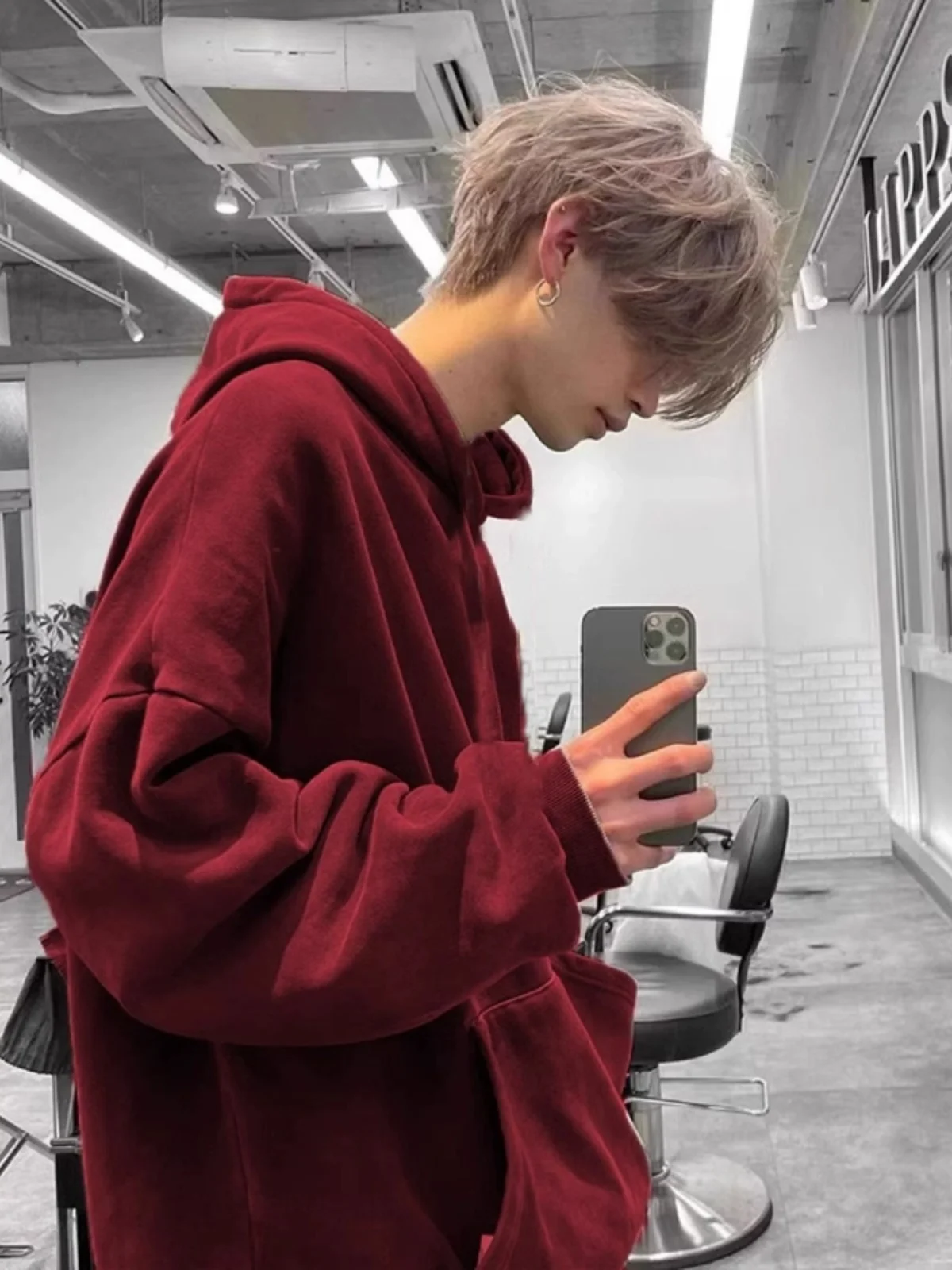 

Мужская толстовка с капюшоном цвета красного вина, американская, плотная, износостойкая, с длинными рукавами, для весны и осени, молодежная, в стиле ретро, повседневная одежда