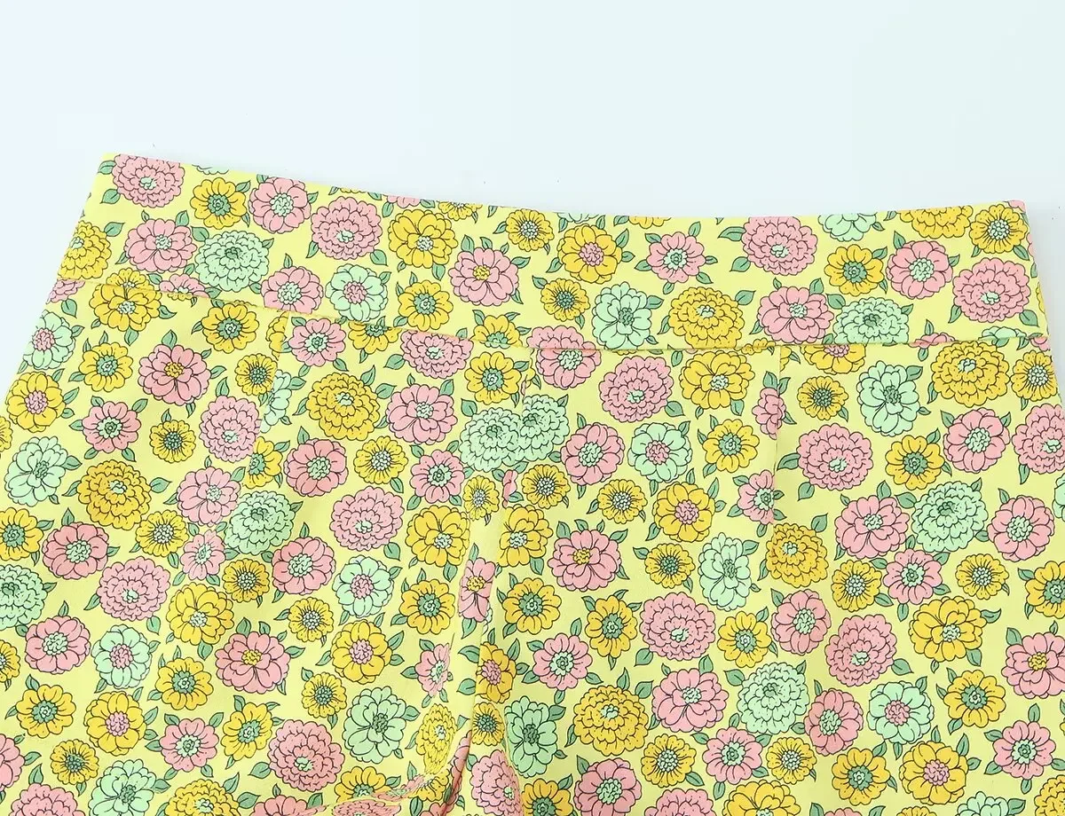 KONDALA Damen Blumenmuster-Set Neckholder Rückenfreies Slim-Top Mini-Shorts Mode 2026 Frühling Sommer Urlaub Strand Mujer Sets – Detail 11