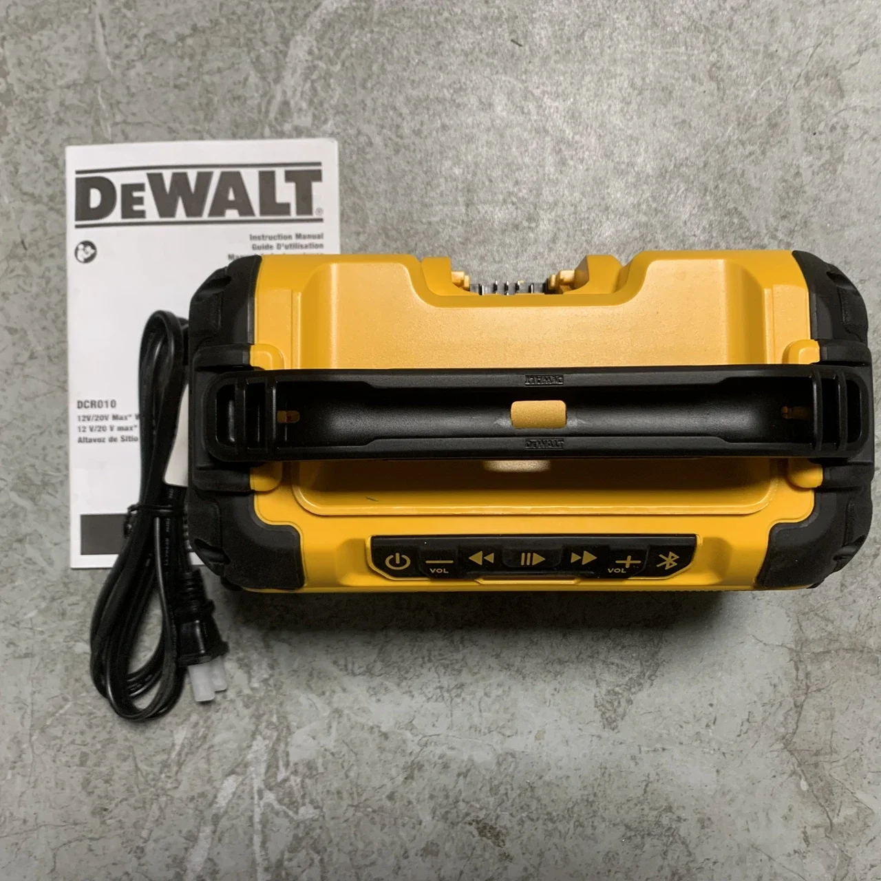 DEWALT DCR010 12V/20V MAX Jobsite Bluetooth Speaker-Cord Or Cordless 120V  body only