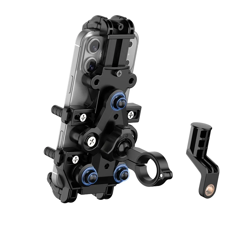 Motorcycle Phone Holder Anti Vibration Mount Bike Handlebar Quick Grip Vibration Damping Phone Mount with Vibration Dampener