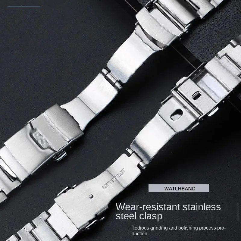 Stainless Steel Watch Strap For Casio G-Shock GST-B300 “Steel Heart” Series Men\'s watch Band  20mm silver Bracelet+tools
