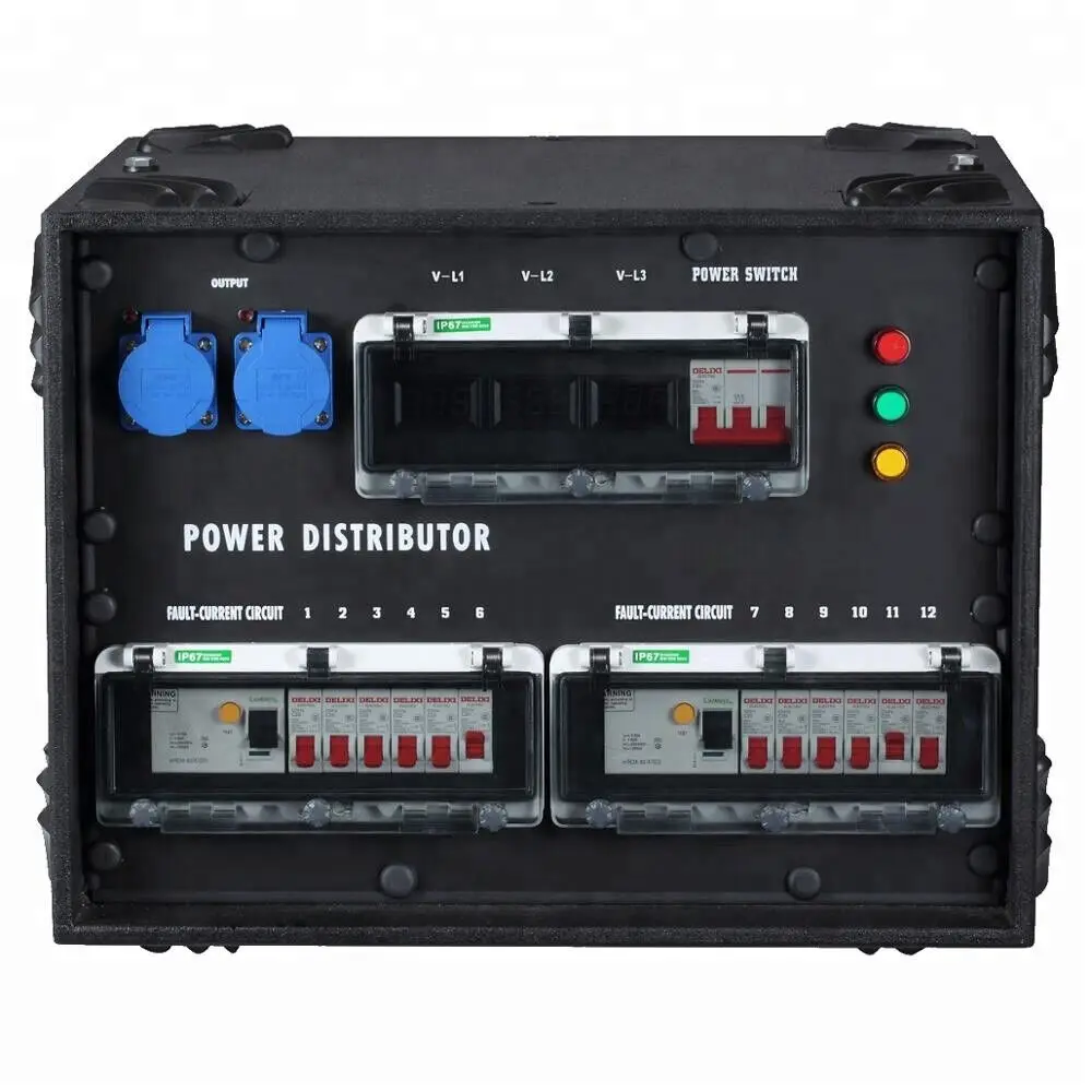 High Quality Aluminum Power Box 3 Phase Waterproof Power Rack for Stage Audio