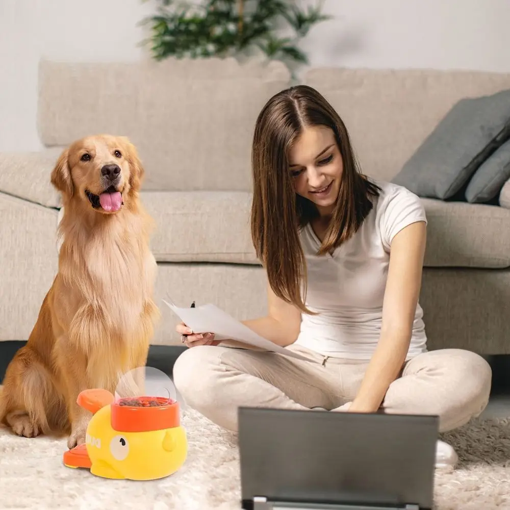 

Intelligent Dog Automatic Feeder Cartoon Large Capacity Pet Feeding Machine Anti-slip Pet Automatic Feeder Toys Food Utensils