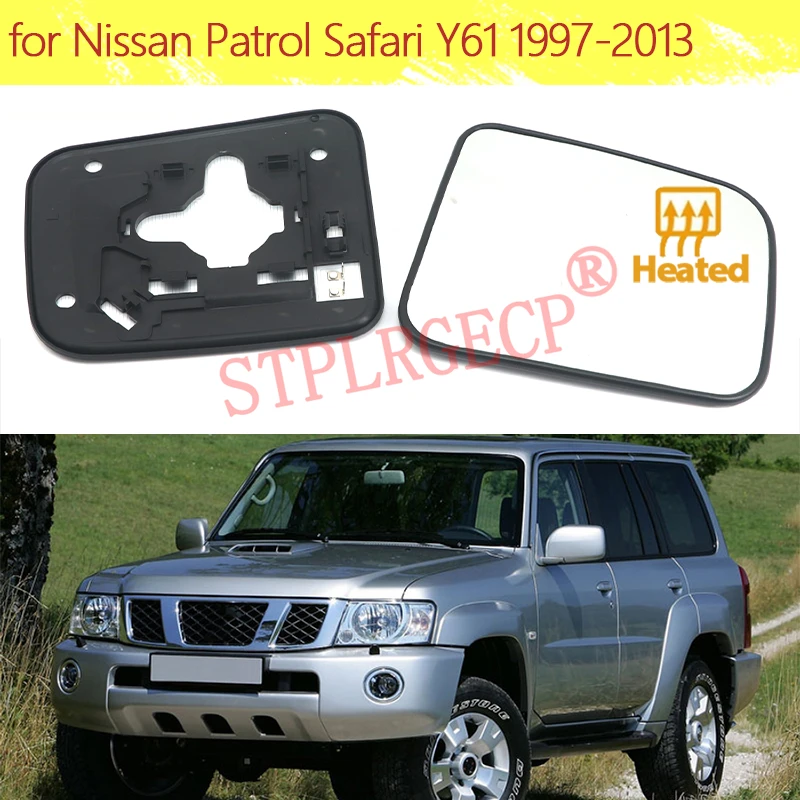 1pc Car Auto Left or Right Hand Side Door Wing Reaview Mirror Glass Heated Replacement for Nissan Patrol Safari Y61 1997-2013