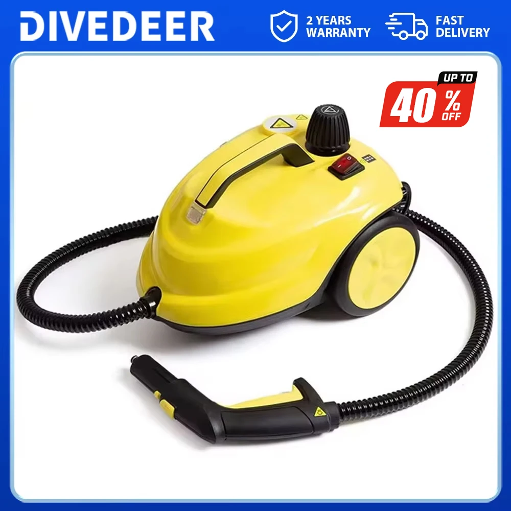 DIVEDEER Handheld Steam Cleaner Automotive Sterilization Disinfection High Temperature Wiper Washer for Floor Kitchen Cars