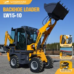 Agricultural Small Backhoe Tractor Production 4WD Home Use High Power Backhoe Loader Wholesale Backhoe Excavator Customized Sale
