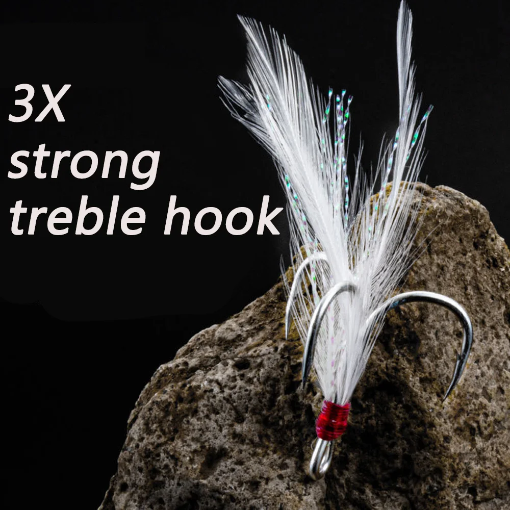 Feather Treble Hooks 1#-10# 15PCS Fish Hook Angle Barbed Sharp High Carbon Steel Nickel Antirust Lure Fishing Tackle Fishhook - AliExpress 18 Feather Treble Hooks 1#-10# 15PCS Fish Hook Angle Barbed Sharp High Carbon Steel Nickel Antirust Lure Fishing Tackle Fishhook - AliExpress 18