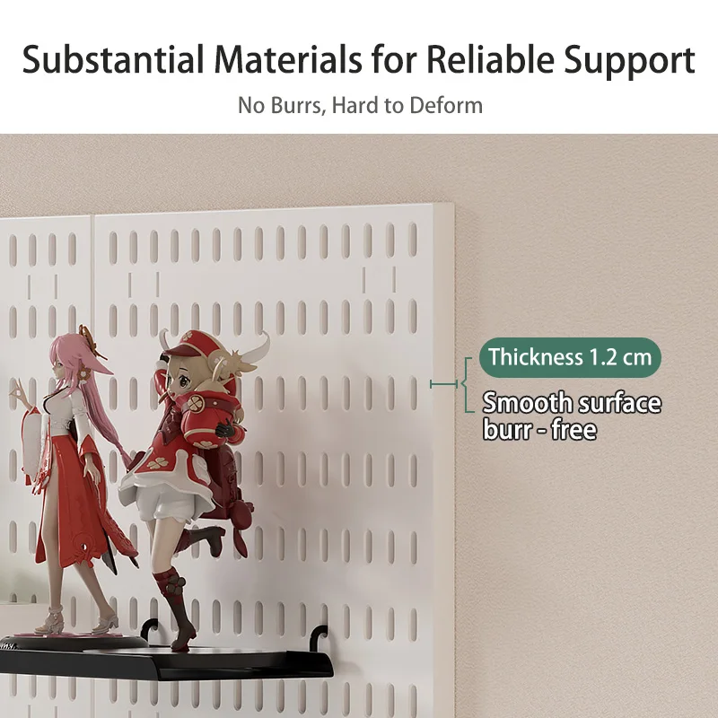 DIY No Drill Pegboard Set Minimalist Wall Rack Durable Easy to Assemble for Study Room and Desk Organization image 2