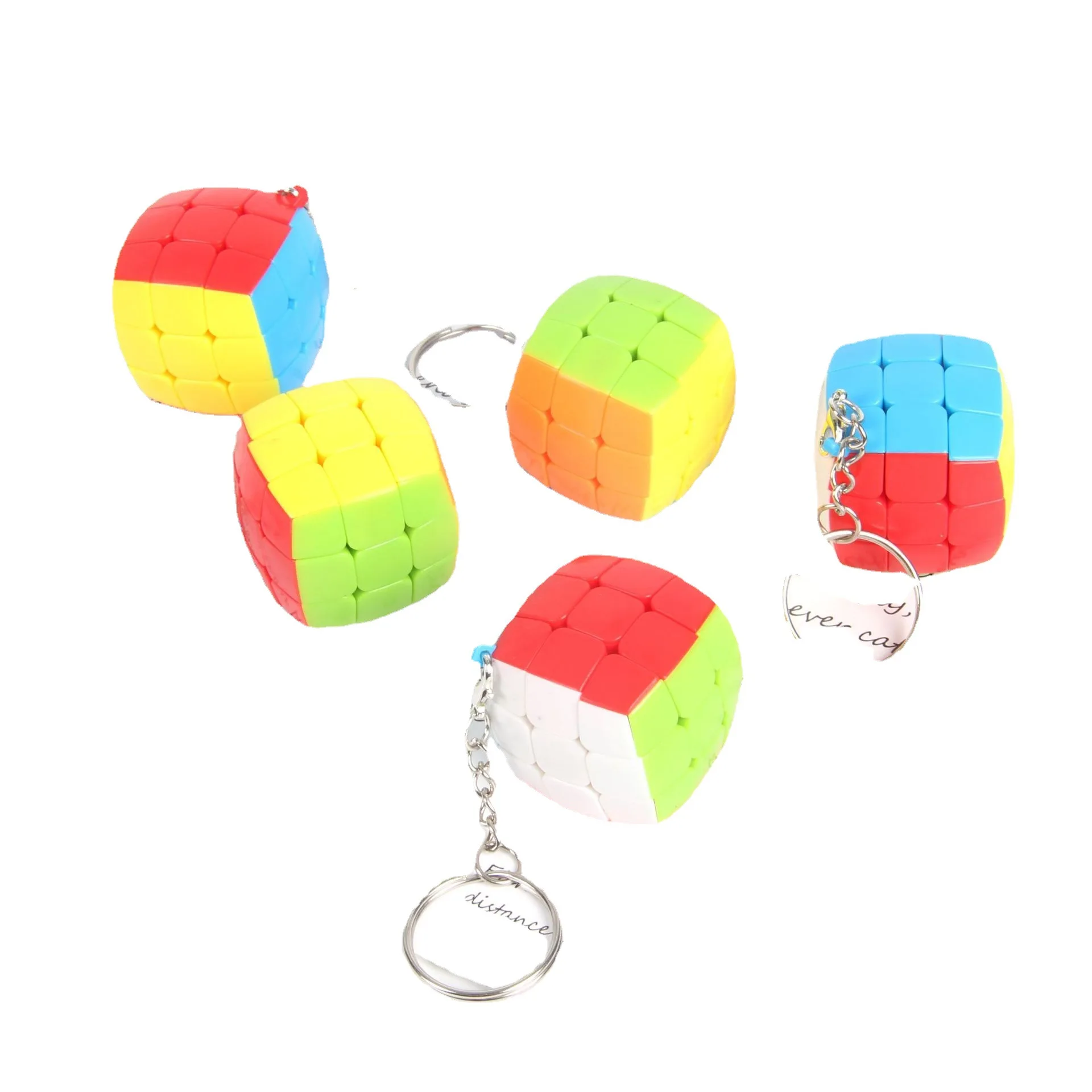 Bunte kleine magische kubische puzzle zcube puzle 3x3 Z-CUBE mini schlüssel bund ungarisch z würfel mofang 1 auf 1 3*3 mix farbe kind gadget