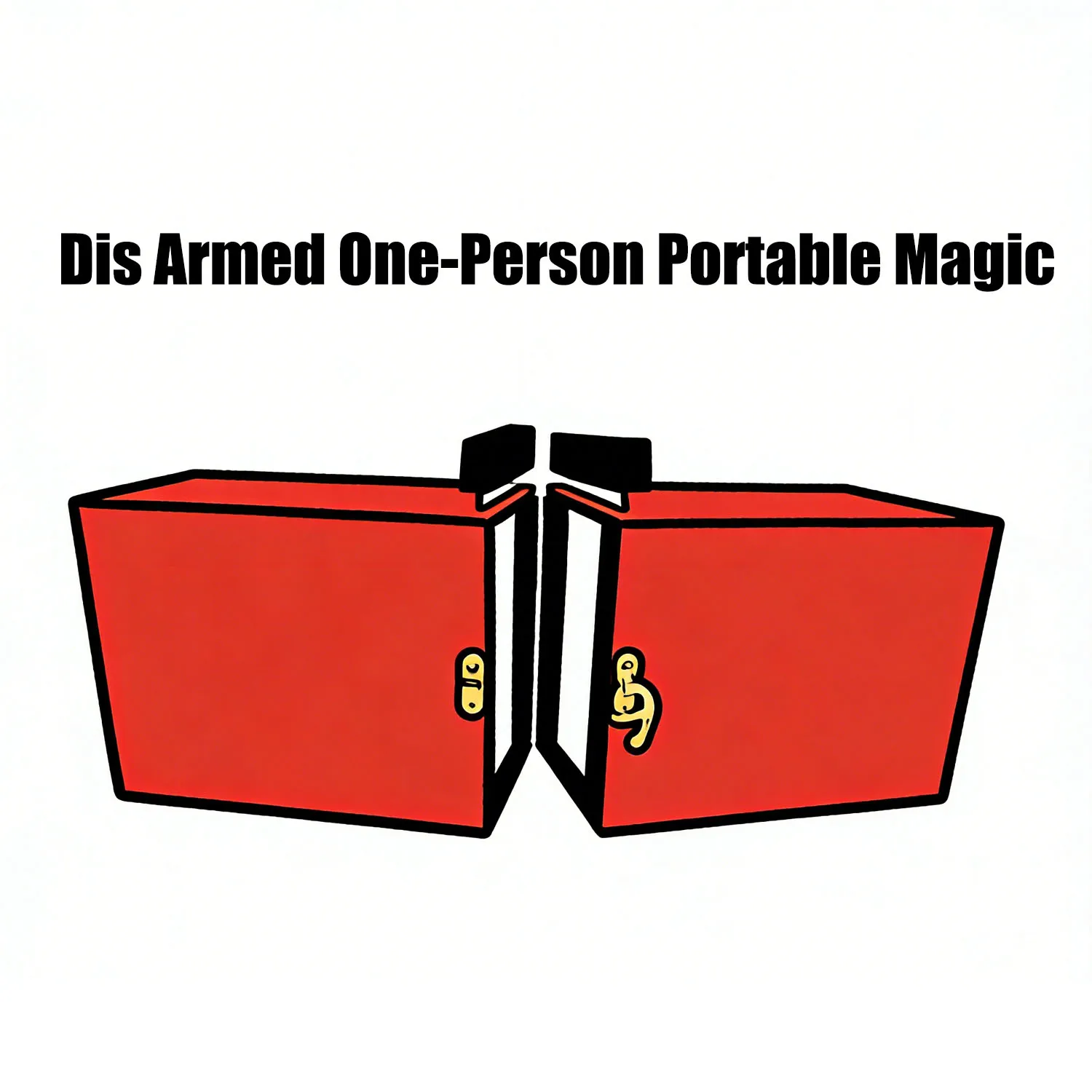 Dis Armed One-Person Portable Magic Arm Cutting Box Illusion Stage Magic Tricks Magician Performance Prop, Arm Split & Restore