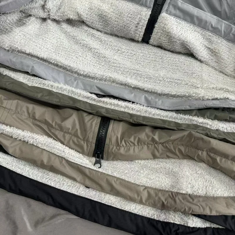 اليابانية ياماتوميتشي سستة الوقوف طوق سترات صوفية انفصال كم الرجال النساء عادية مقاوم للماء يندبروف الدفء سترة