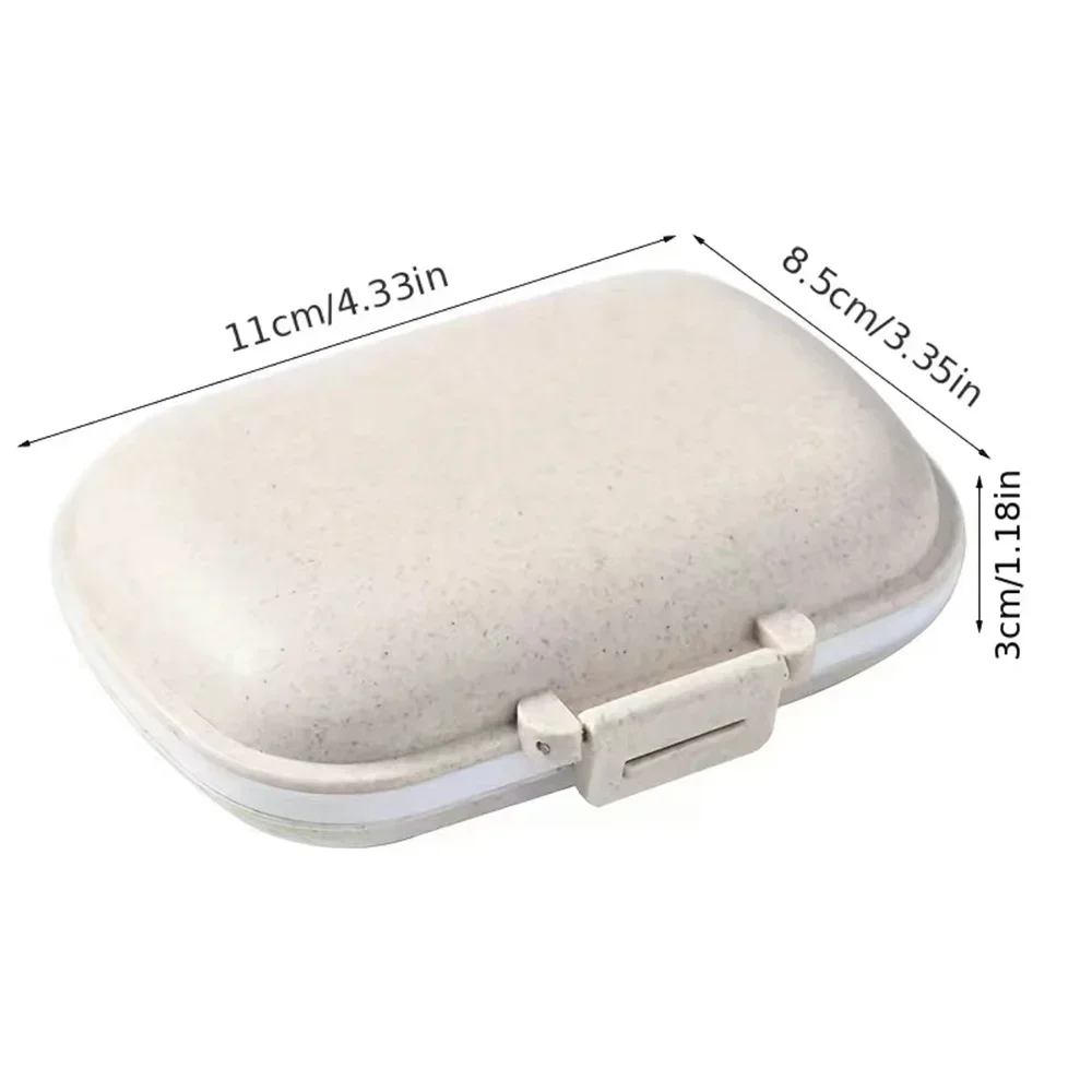 8 Grids Organizer Container for Tablets Travel Pill Box with Seal Ring Small Box for Tablets Portable Mini Pill Box