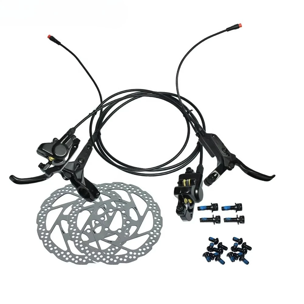 E-bike Power-off Brake System Side Mounted Front Rear Motorcycle Disc Brake Assembly Electric Bike Hydraulic Brake Set