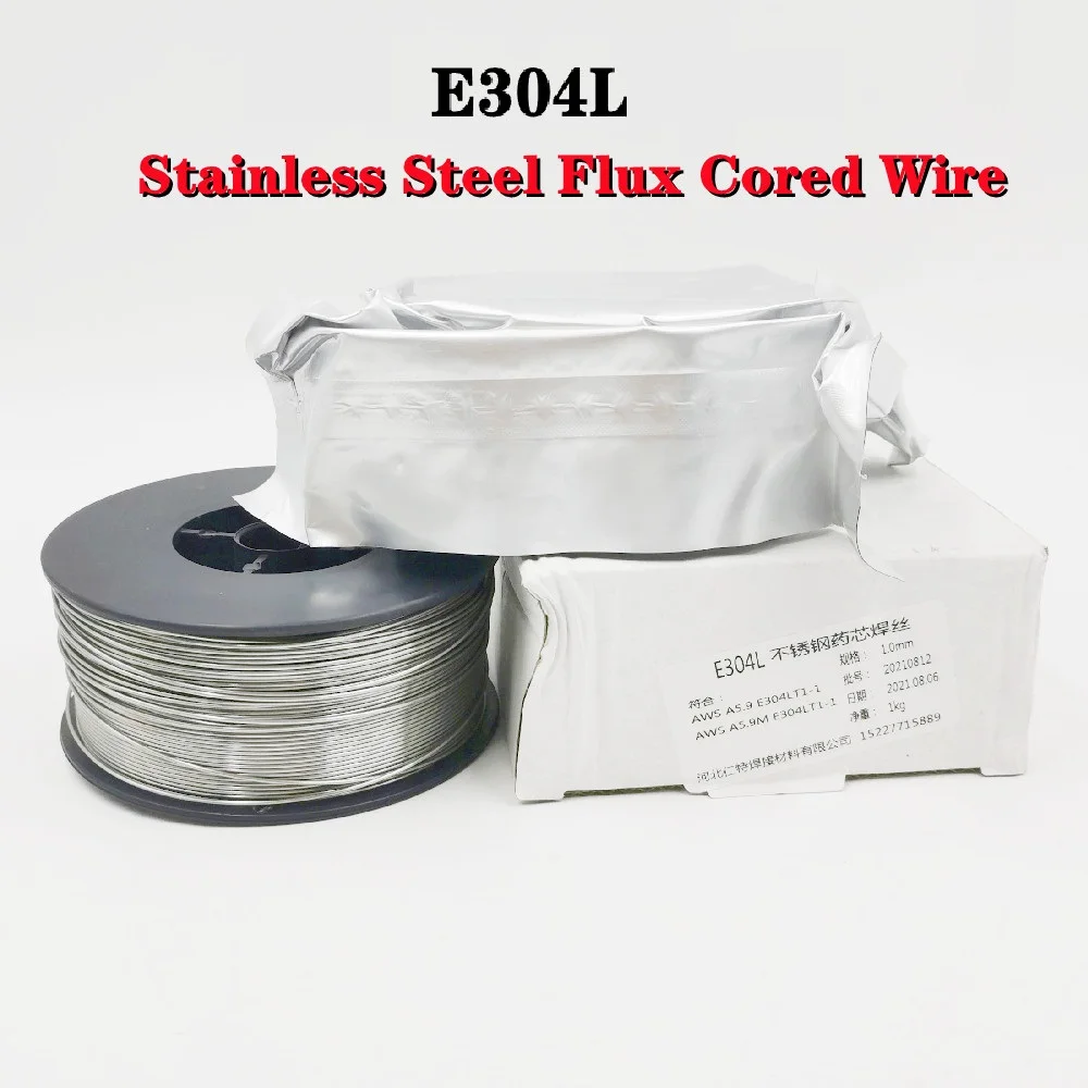 1KG 1.0 mm E304L Welding Wire Stainless Steel Flux Cored Wire Metal Welding Protective Gas CO₂ Gas Welding Machine