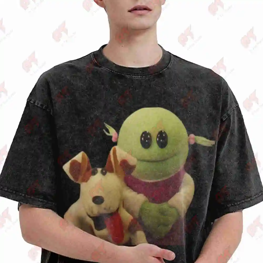 Nanalan Mona And Russer Vintage Washed Tee Pure Cotton T-Shirt