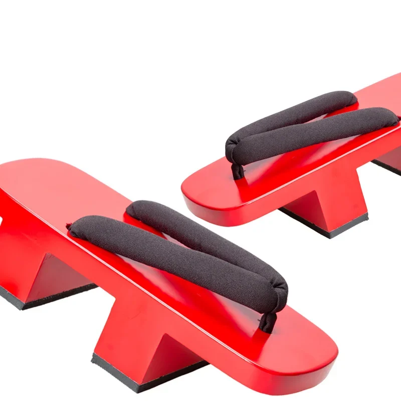 Women's Cosplay Shoes Red Painted High Heel Flip Flops Wood Sandals Japan Geta Beautiful Flip Flops Wood Sandals for Cosplay