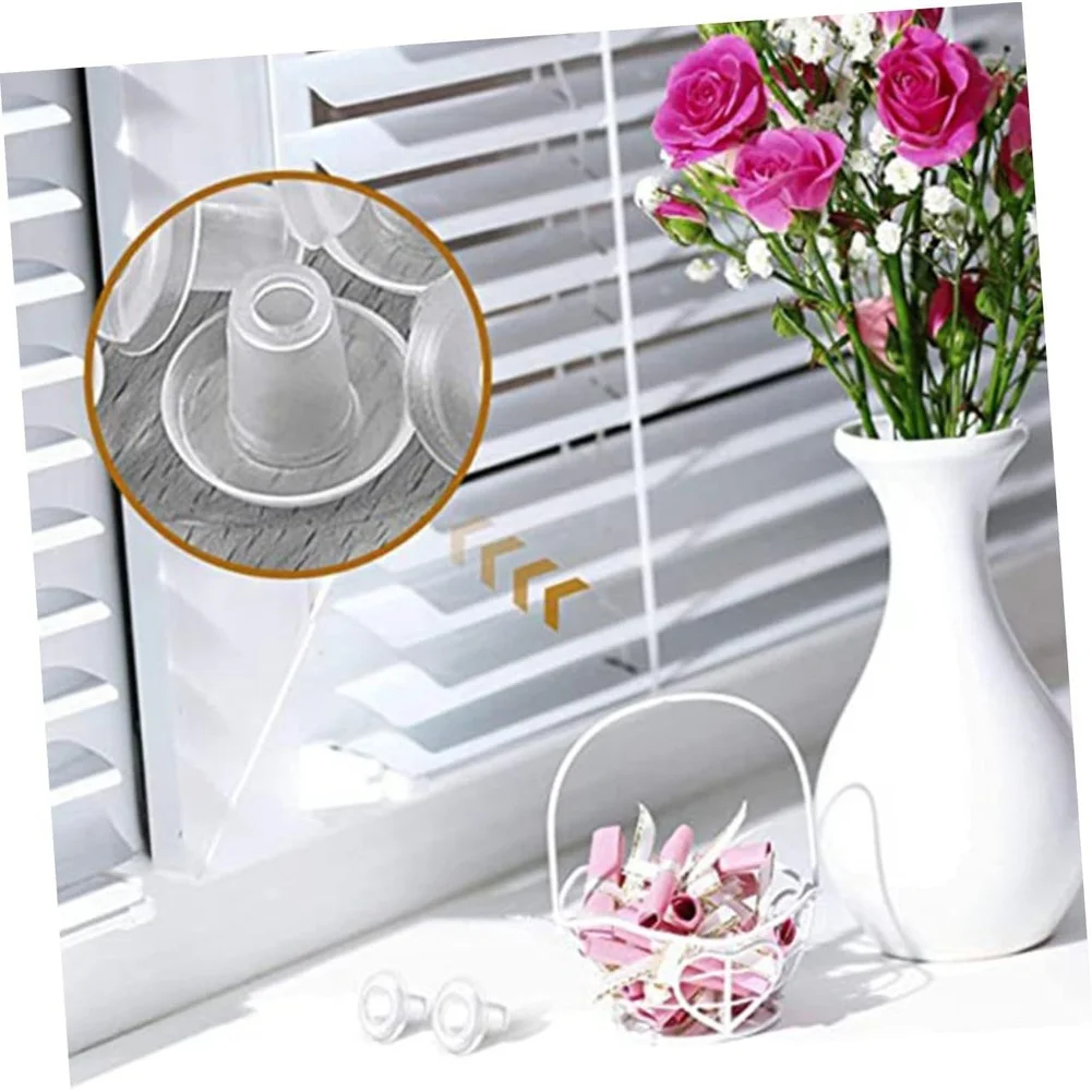 50 Count Blinds Bottom Rail Cord Compatible with Horizontal Blinds Ladder Cord Stops for Secure Blind Bottom Rail Fixing