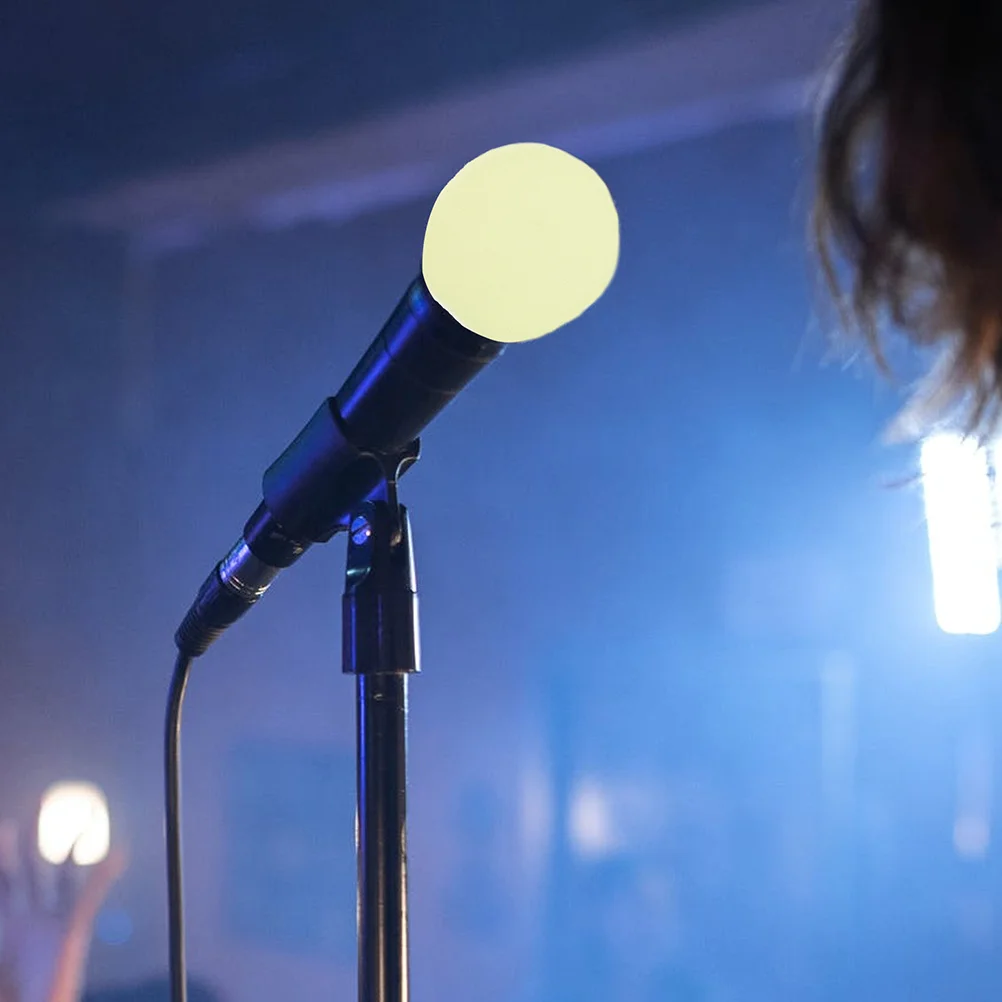 

10Pcs Mic Covers Foam Material Protective Easy Use Good Elasticity Conference Room News Interviews Microphone Cover