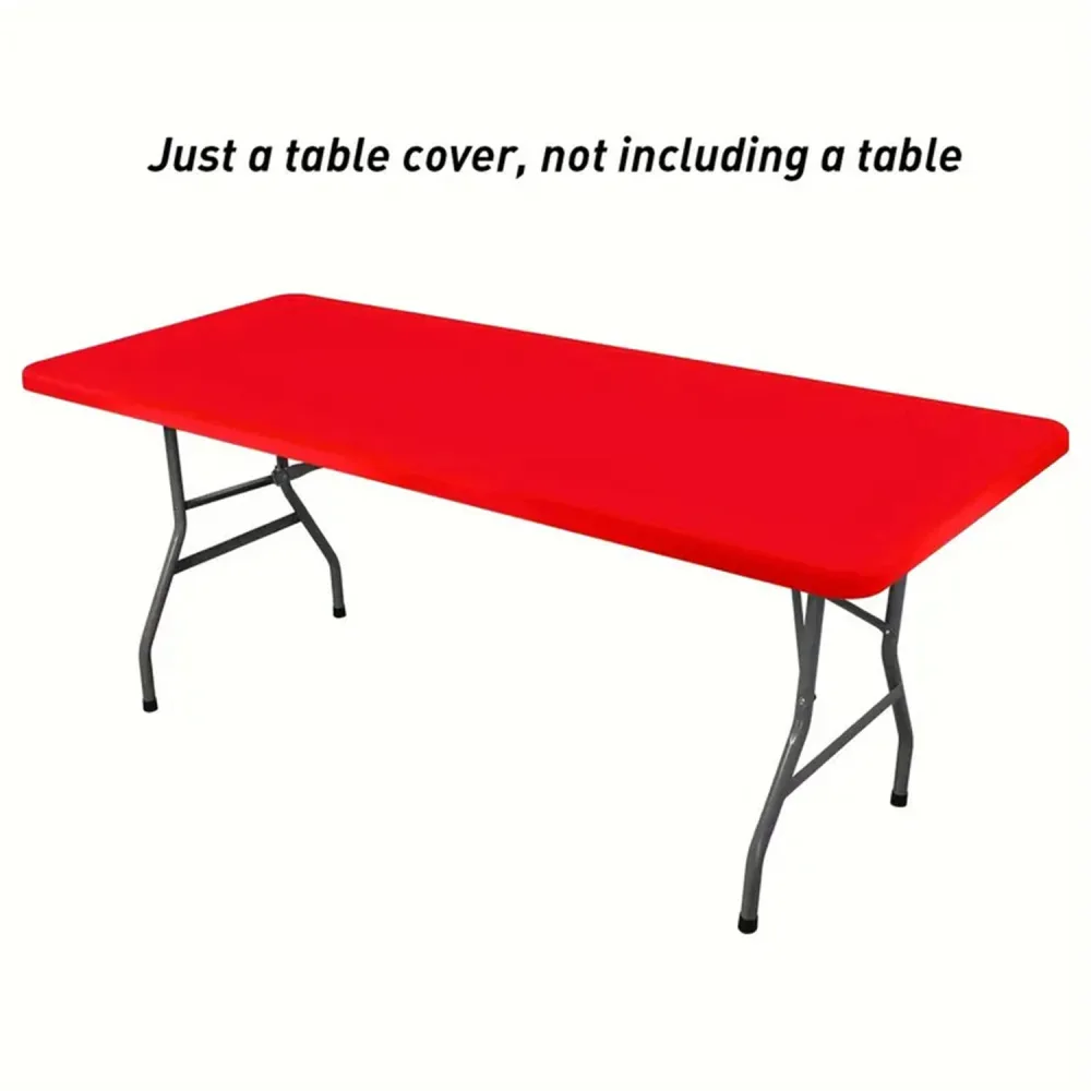 Polyester Stretch Fitted Tablecloth Elastic Cover For Wedding Banquet Party Hotel Anniversary Ceremony Modern Decorative Rectang