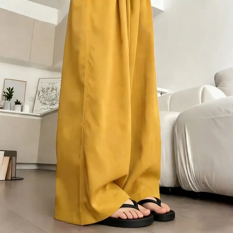 Cotton silk drawstring yellow