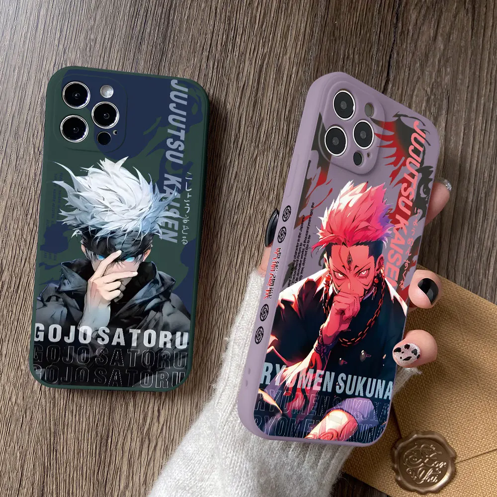 Jujutsus Kaisens Gojos Phone Case for Oppo A98 A96 A94 A78 A74 A60 A57 A54 A53 A38 A17 A16 A15 4G 5G Straight Edge Soft TPU Capa