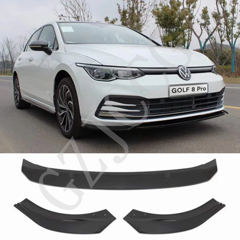 for Volkswagen Golf 8 MK8 front lip front bumper appearance ABS plastic three-section front shovel front spoiler decoration