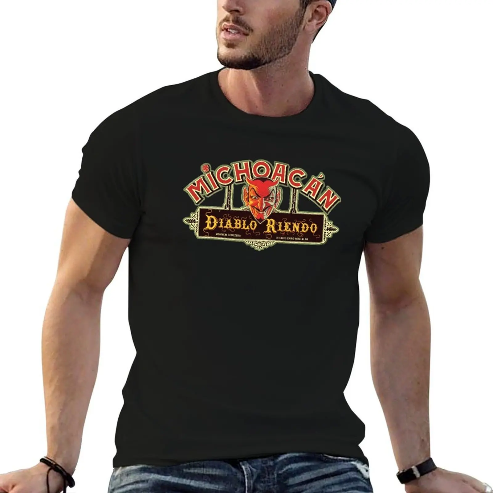 

custom men T-Shirt Beer graphic Vintage t t man shirt print t shirts cotton 100% for shirt Michoacan