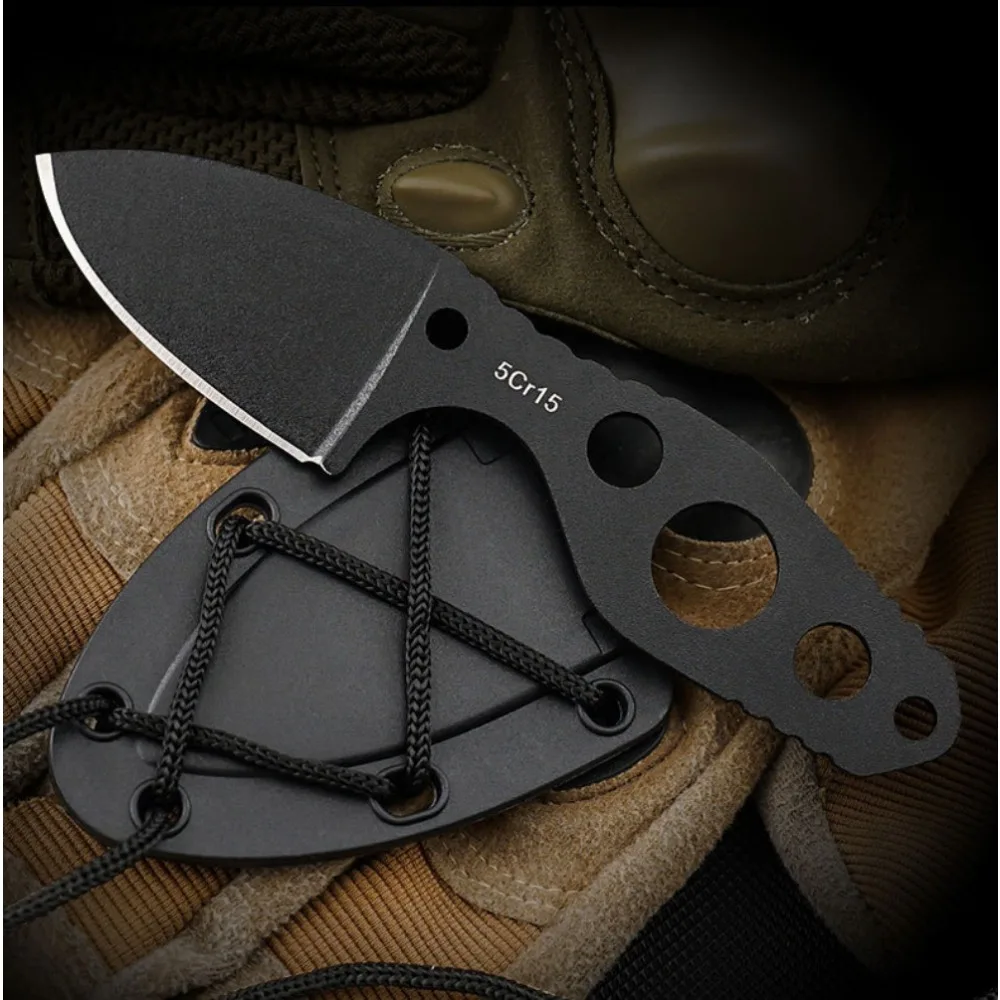 

Durable Fixed Blade Knife 5Cr15 Steel Blade and Handle Outdoor Hunting Cutting Camping Self-Defense Lightweight Gear with Sheath